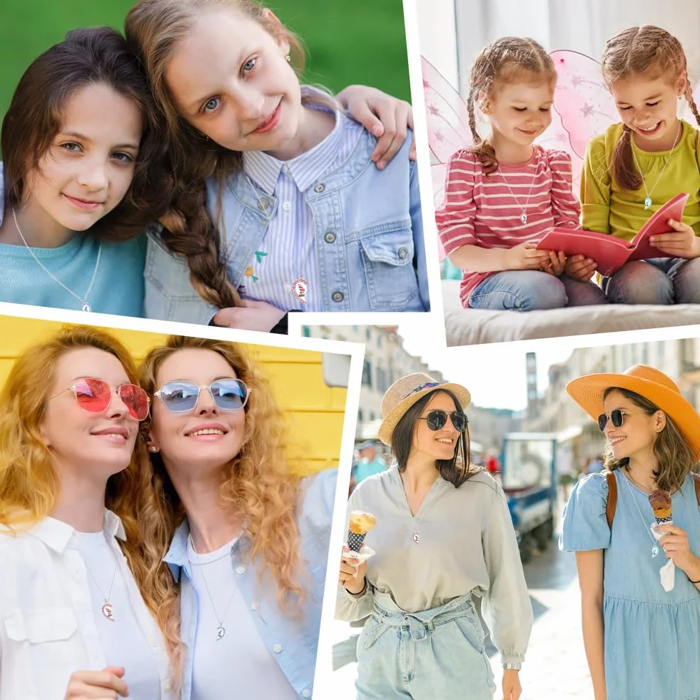 Magnetyczne Naszyjnik Przyjaźni dla 2 Dziewcząt, Siostra, Pasujący do Serca, Motyl, BFF - Idealny na Ukończenie