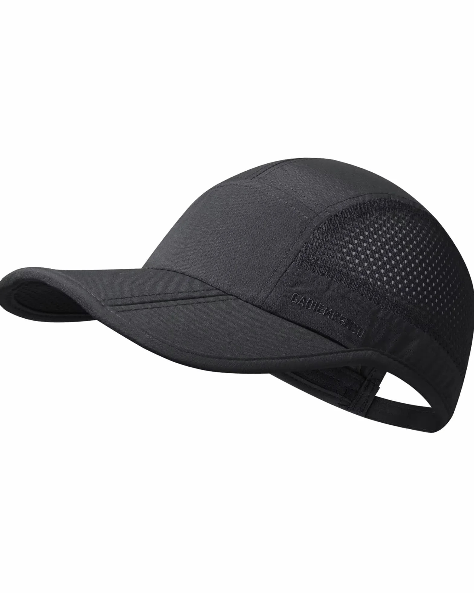 GADIEMKENSD Sportowe lekkie i oddychające czapki bejsbolowe - Folding style,Black
