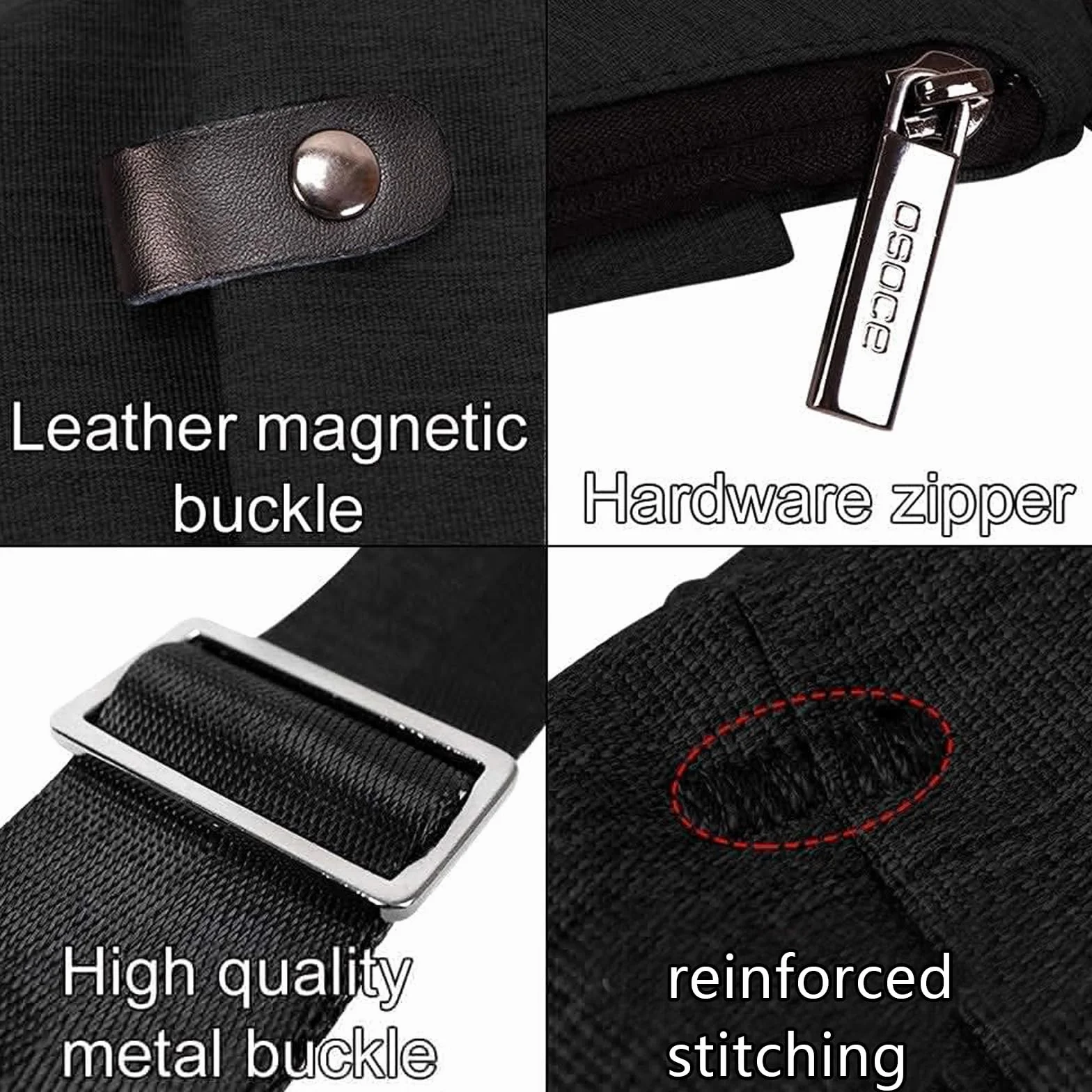 OSOCE Torba podróżna antykradzieżowa, męska torba na klatkę piersiową, crossbody z wieloma kieszeniami torba na ramię wodoodporne torby pokrowiec na co dzień jazda na rowerze wędrówki dla mężczyzn