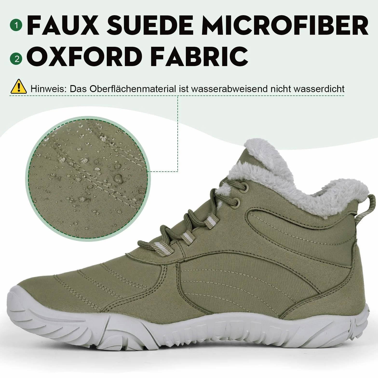 RUYI Zimowe buty do chodzenia boso, dla kobiet i mężczyzn, ciepłe buty zimowe, z podszewką, odporne na działanie wody, do biegania w terenie, wygodne buty zimowe z szerokim noskiem