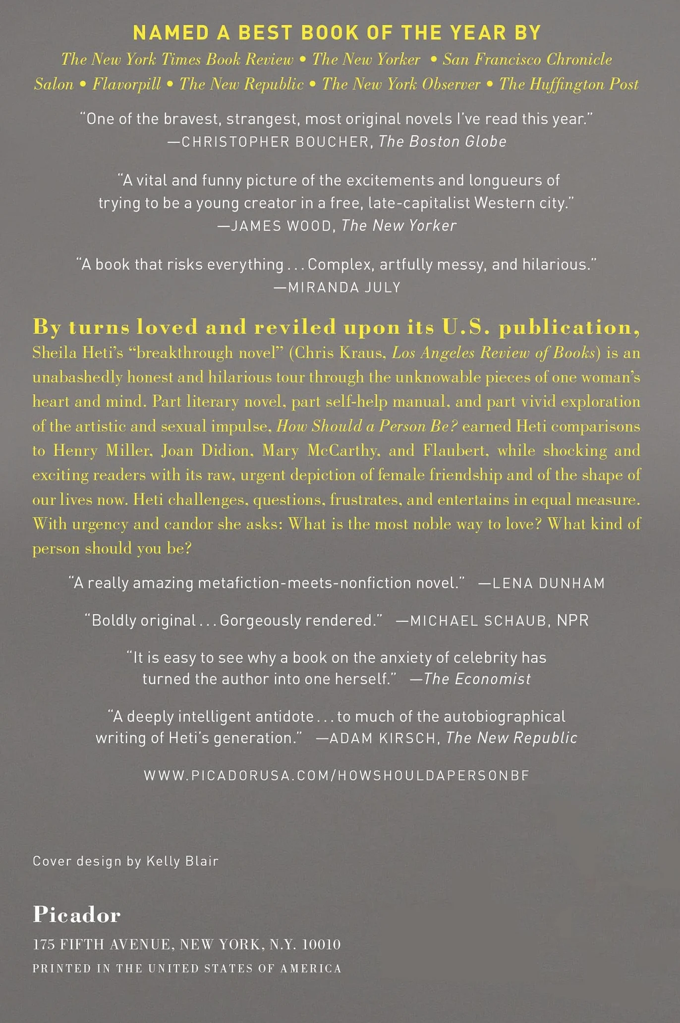 How Should a Person Be?: A Novel from Life
