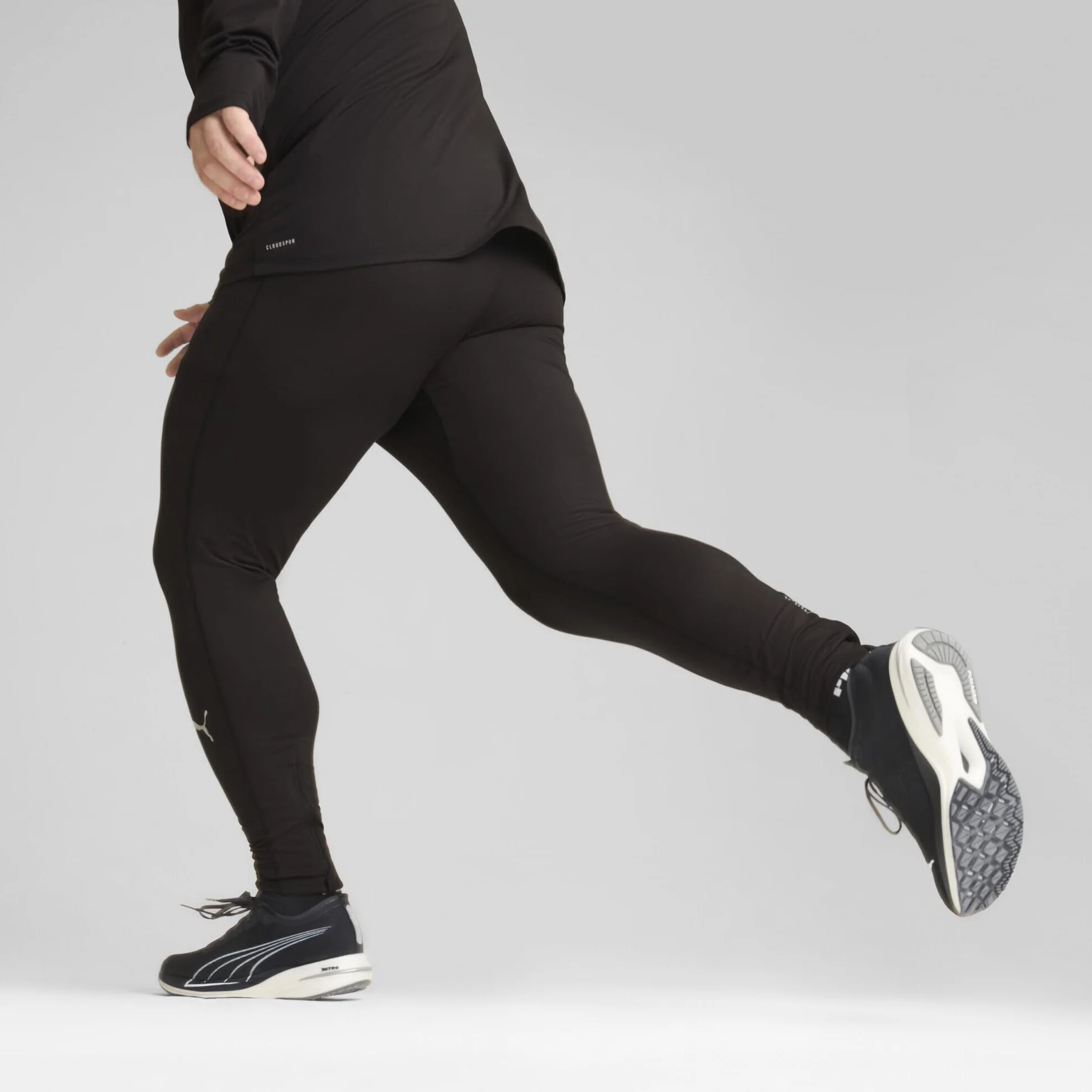 PUMA Run Favorites Szczotkowane Długie Obcisłe - Rajstopy Mężczyźni