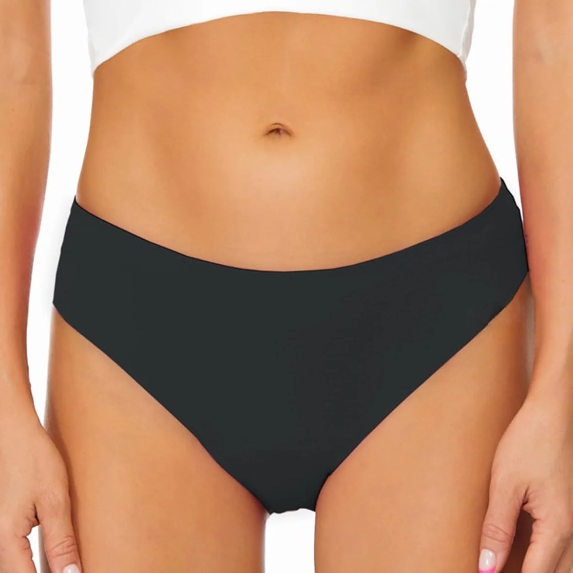 Bezszwowa damska bielizna kąpielowa na okres, czterowarstwowa, szczelna, bez potrzeby stosowania podpasek, majtki menstruacyjne, czarne, rozmiar M, nylon, poliester