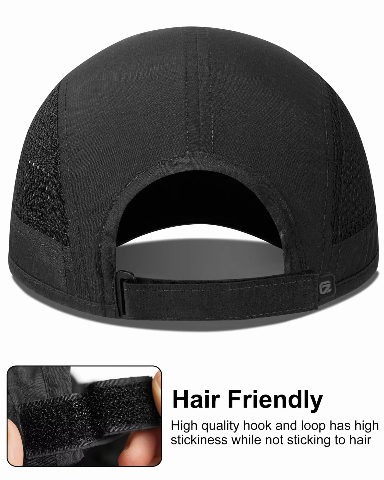 GADIEMKENSD Sportowe lekkie i oddychające czapki bejsbolowe - Folding style,Black