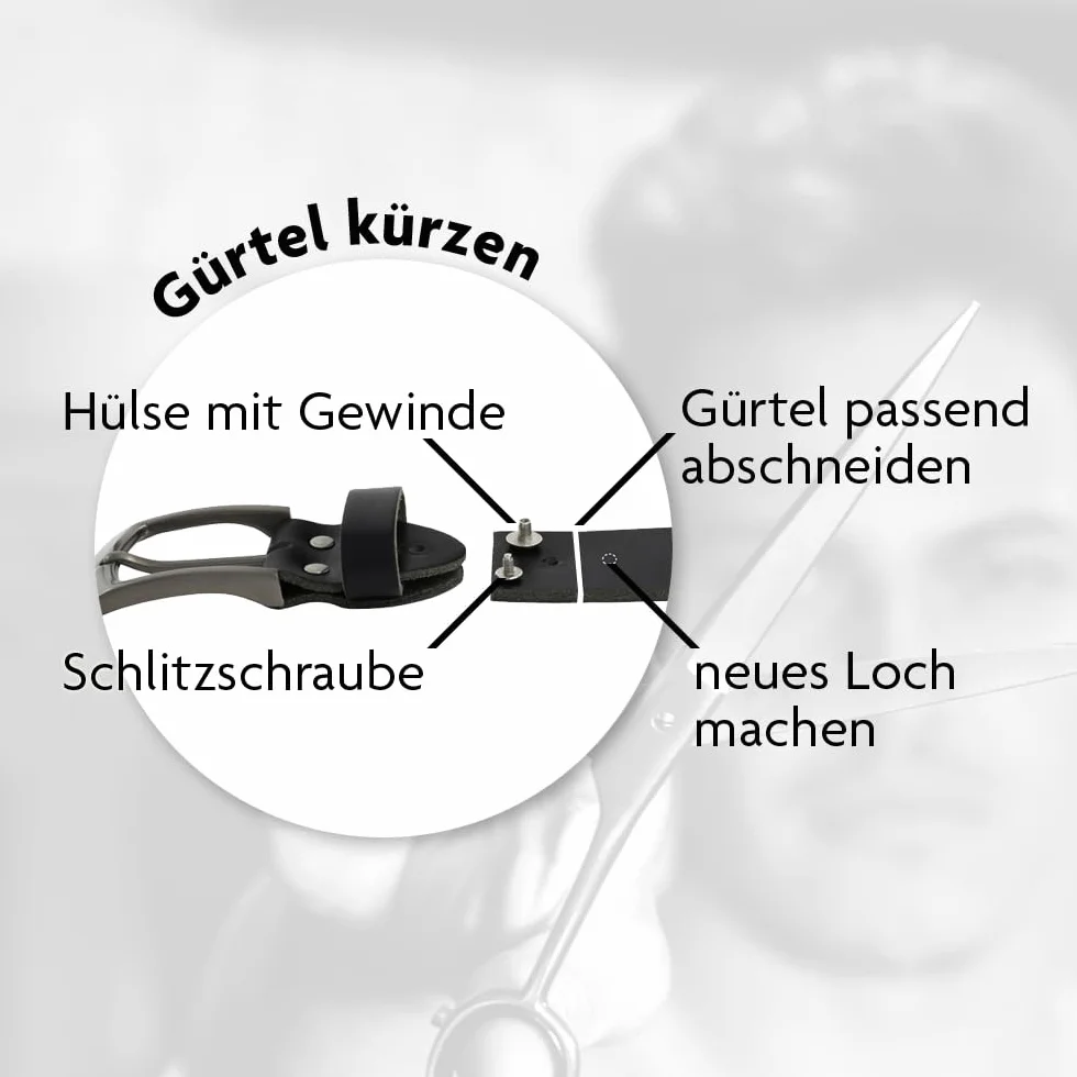 Fa.Volmer ® Pasek ze skóry bawolej dla mężczyzn i kobiet/pasek skórzany o szerokości 35 mm / możliwość skrócenia / model Austin (dostępny w kolorze czarnym i brązowym)