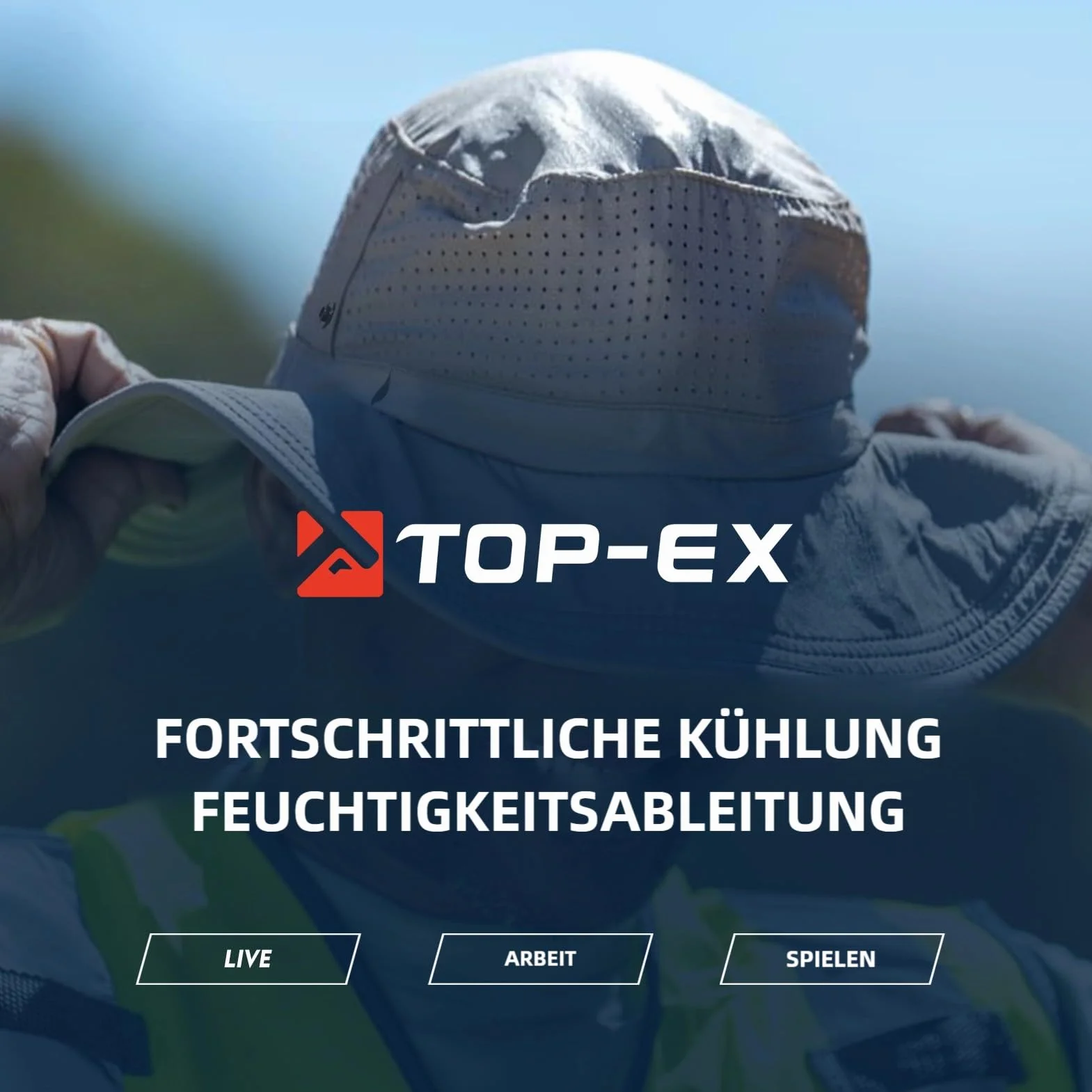 TOP-EX Męski i damski kapelusz przeciwsłoneczny, safari, outdoorowy kapelusz na lato, trekking, wędrówki, UPF 50+, kapelusz wędkarski z szerokim rondem, kapelusz przeciwdeszczowy i kapelusz
