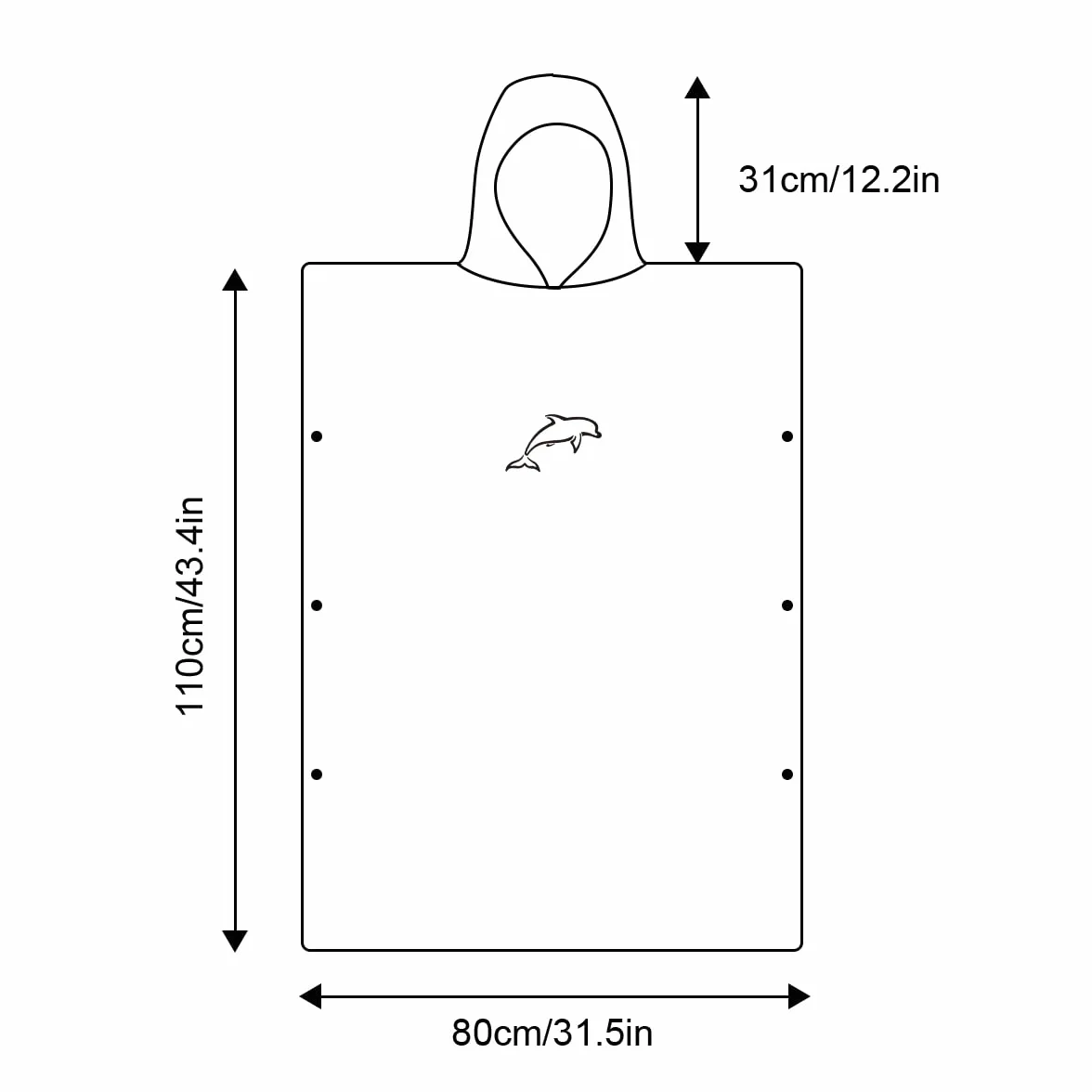 Flintronic Ponczo kąpielowe z mikrofibry, 110 x 80 cm, szybkoschnące, długie peleryny z kapturem, dla mężczyzn i kobiet, idealne ponczo na plażę, do surfowania, do sauny, niebieskie
